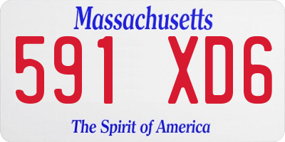 MA license plate 591XD6
