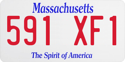 MA license plate 591XF1