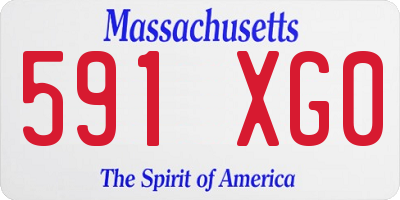 MA license plate 591XG0