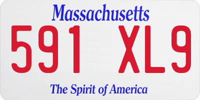 MA license plate 591XL9