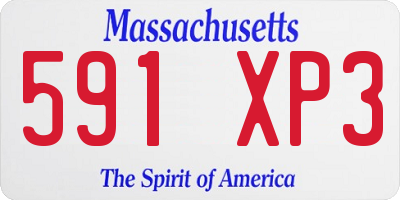 MA license plate 591XP3