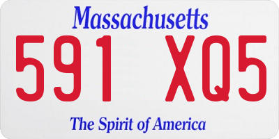 MA license plate 591XQ5