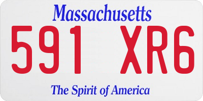 MA license plate 591XR6
