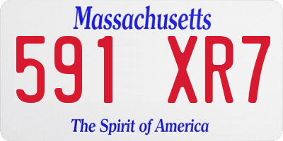 MA license plate 591XR7