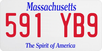 MA license plate 591YB9