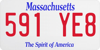 MA license plate 591YE8