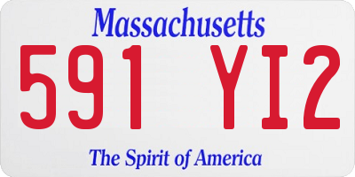 MA license plate 591YI2