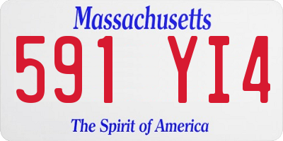 MA license plate 591YI4