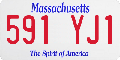 MA license plate 591YJ1