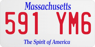 MA license plate 591YM6