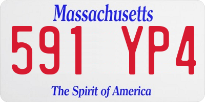 MA license plate 591YP4