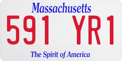 MA license plate 591YR1