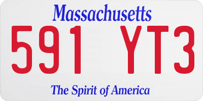 MA license plate 591YT3