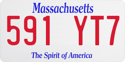 MA license plate 591YT7