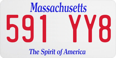 MA license plate 591YY8