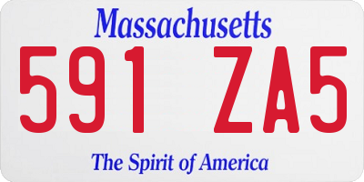 MA license plate 591ZA5
