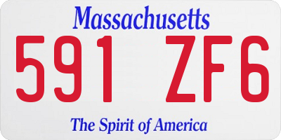 MA license plate 591ZF6