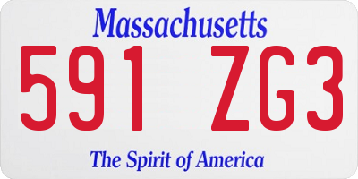 MA license plate 591ZG3