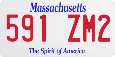 MA license plate 591ZM2