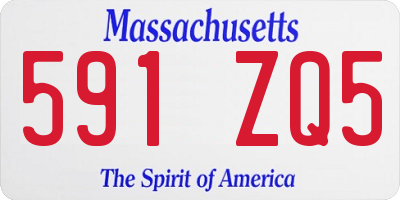 MA license plate 591ZQ5