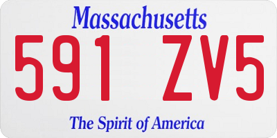 MA license plate 591ZV5
