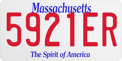 MA license plate 5921ER