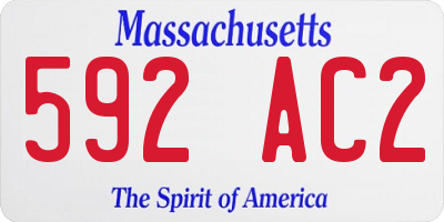 MA license plate 592AC2
