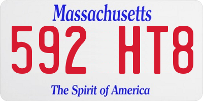 MA license plate 592HT8