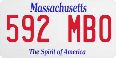 MA license plate 592MB0