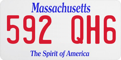 MA license plate 592QH6