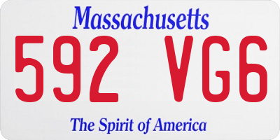 MA license plate 592VG6