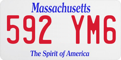 MA license plate 592YM6