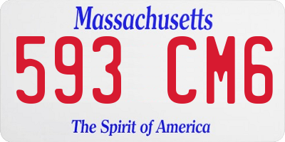 MA license plate 593CM6