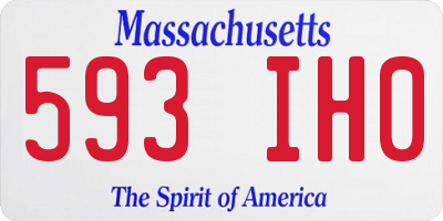MA license plate 593IH0