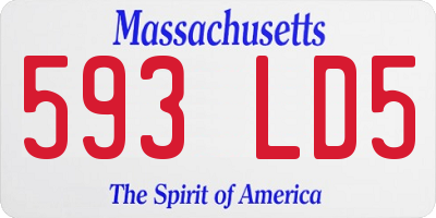 MA license plate 593LD5