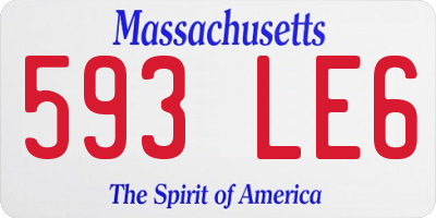 MA license plate 593LE6