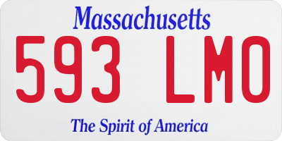 MA license plate 593LM0