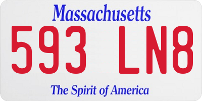 MA license plate 593LN8
