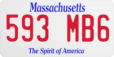 MA license plate 593MB6