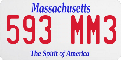 MA license plate 593MM3