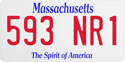 MA license plate 593NR1