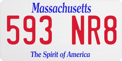MA license plate 593NR8