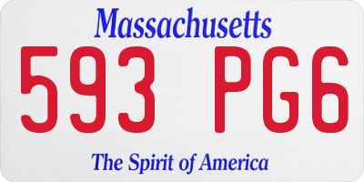 MA license plate 593PG6
