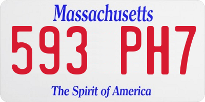 MA license plate 593PH7