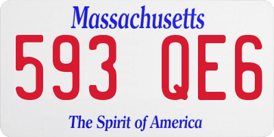 MA license plate 593QE6
