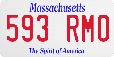 MA license plate 593RM0