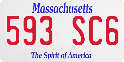 MA license plate 593SC6