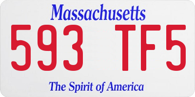 MA license plate 593TF5