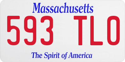 MA license plate 593TL0