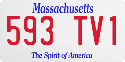 MA license plate 593TV1